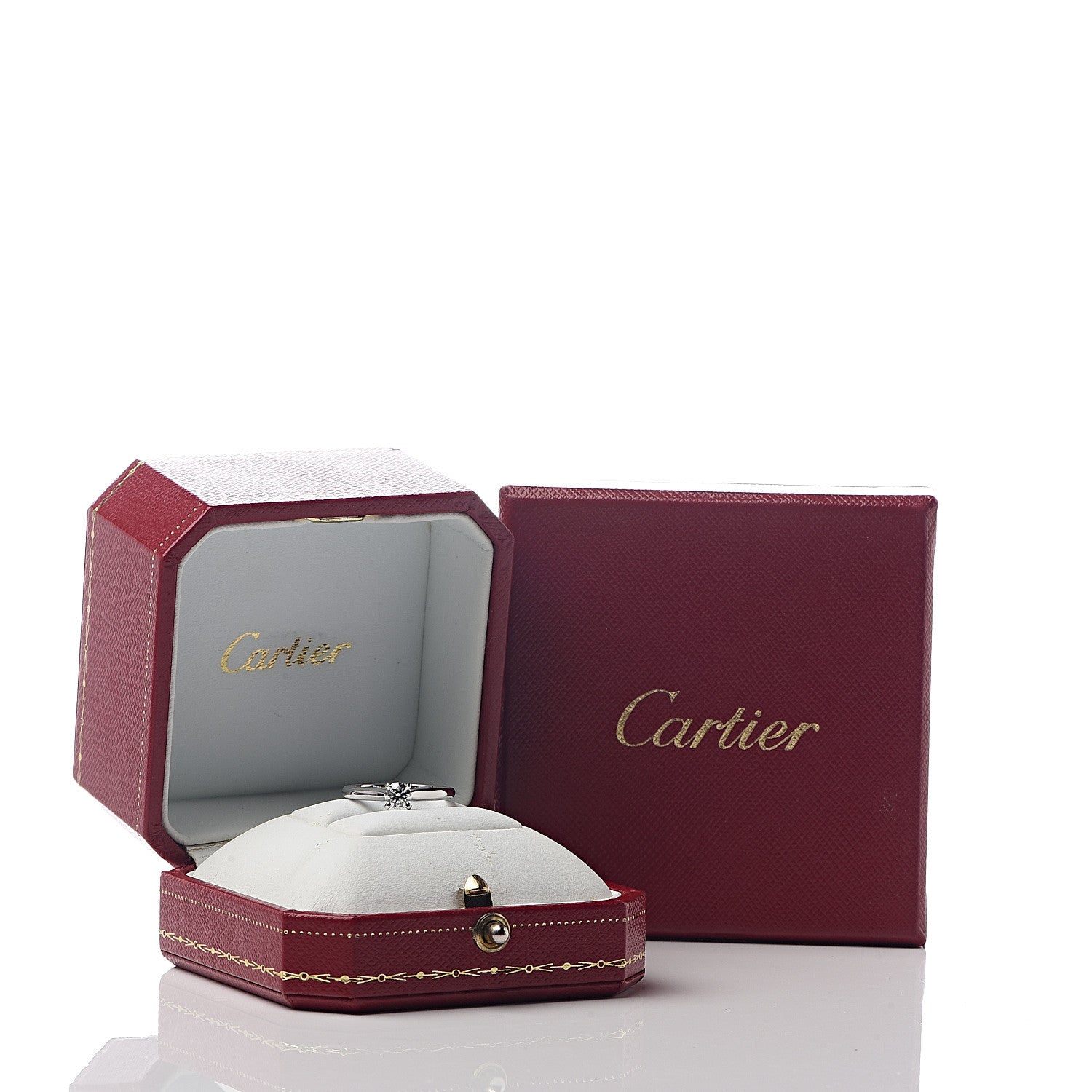 Cartier Platinum Diamond .33ct Solitaire 1895 Engagement Ring 49 4.75 7 of 7