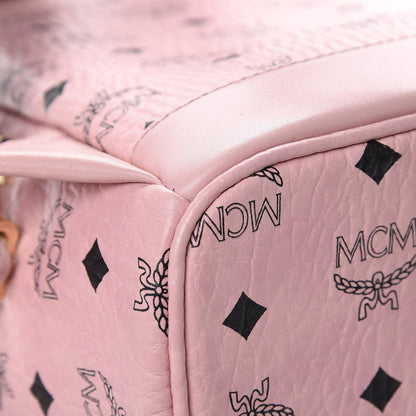 MCM Visetos Small Side Stud Stark Backpack Pink 14 of 14