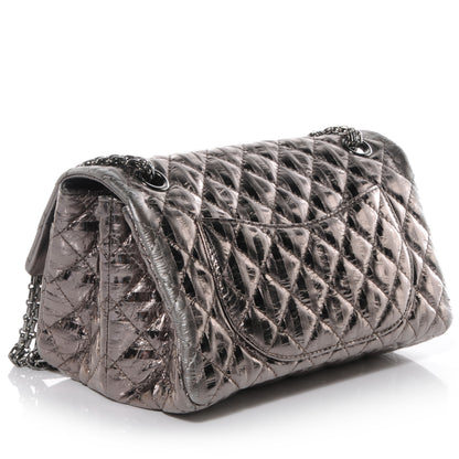 Chanel Striped Accordion Reissue 2.55 Flap Dark Silver 3 of 8