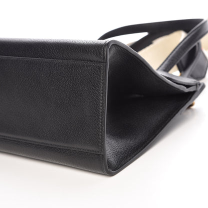 Gucci Grained Calfskin Web Crystal Butterfly Stripe Medium Totem Top Handle Bag Black 6 of 10