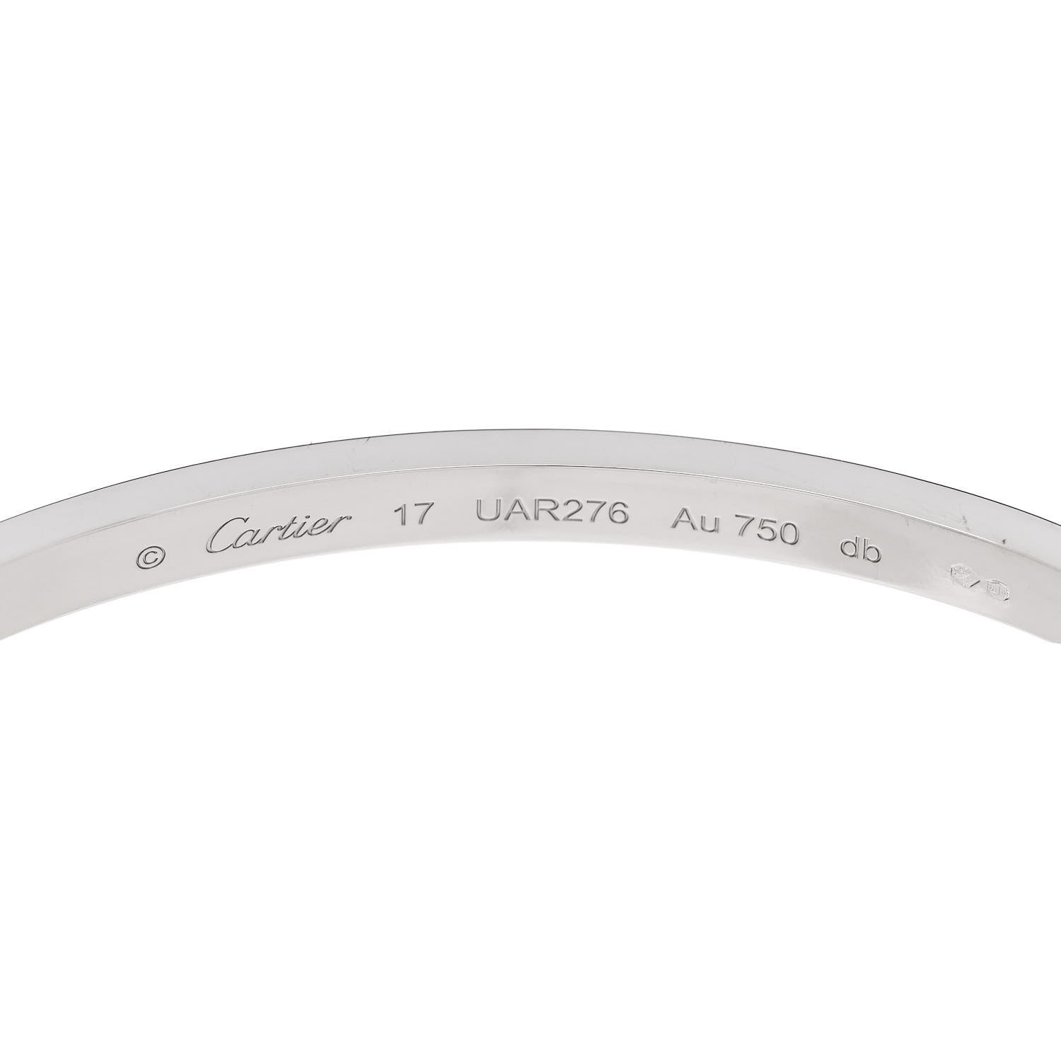 Cartier 18K White Gold Small LOVE Bracelet 17 3 of 3