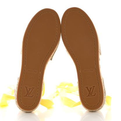 Louis Vuitton Canvas Monogram Starboard Wedge Espadrilles 36 Rose Pop 5 of 8