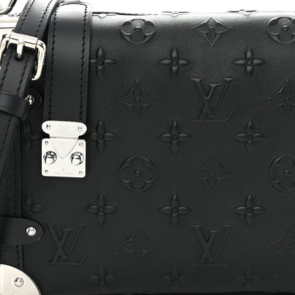Louis Vuitton Calfskin Debossed Monogram Side Trunk Black 7 of 10