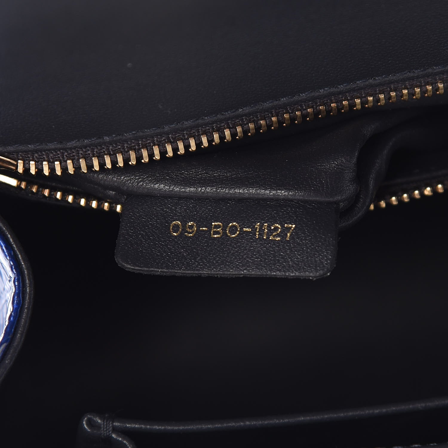 Christian Dior Metallic Patent Micro-Cannage Medium Diorama Flap Bag Blue 8 of 13
