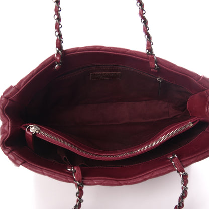 Chanel Calfskin Quilted Small Istanbul Tote Light Burgundy 5 of 13