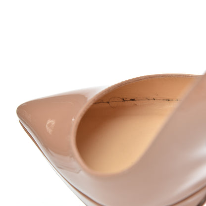 Christian Louboutin Patent Pigalle Plato 100 Pumps 38 Nude 10 of 15