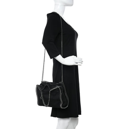 Stella McCartney Shaggy Deer Mini Falabella Fold Over Tote Black 2 of 9