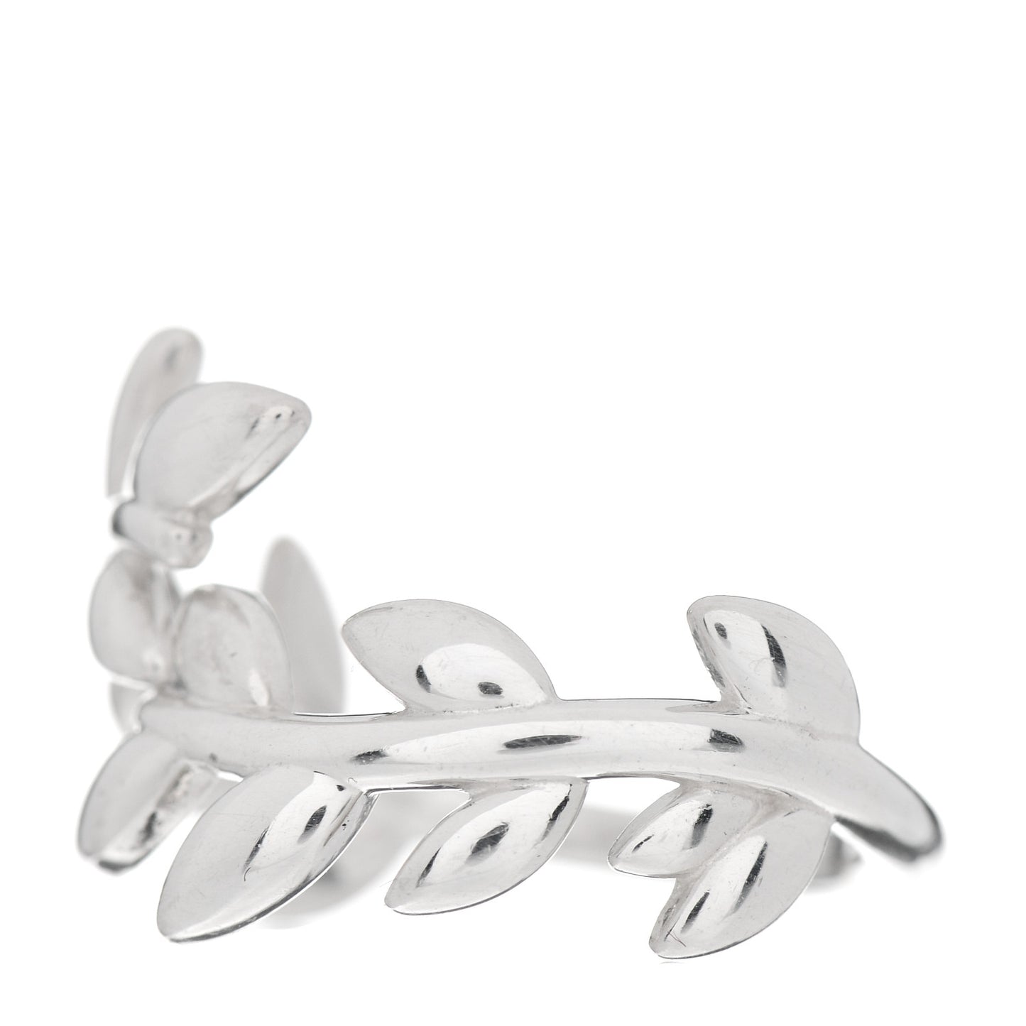 Sterling Silver Paloma Picasso Olive Leaf Bypass Ring 53 6.5