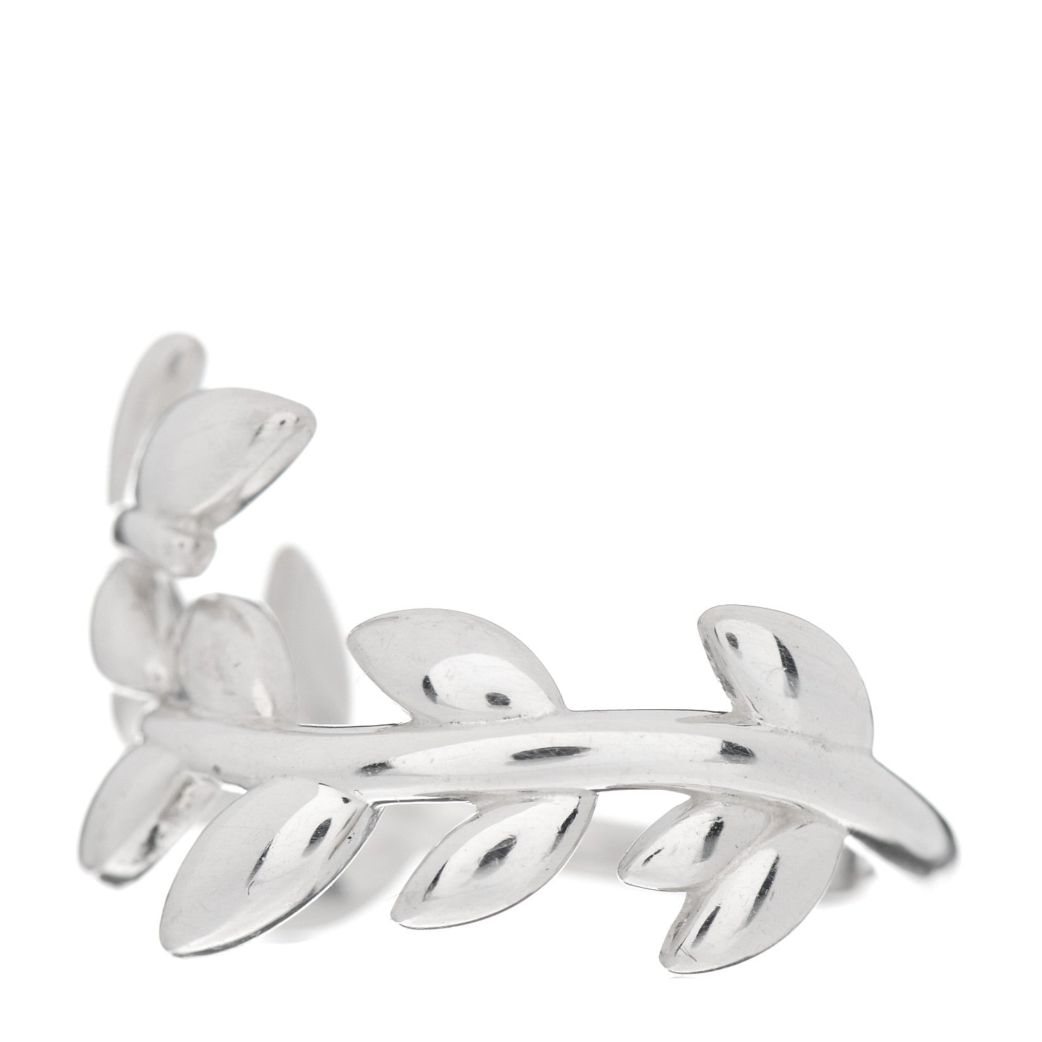 Tiffany Sterling Silver Paloma Picasso Olive Leaf Bypass Ring 53 6.5 3 of 5