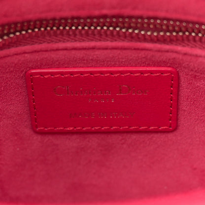 Christian Dior Lambskin Cannage Small My ABCDior Lady Dior Fuchsia 6 of 12