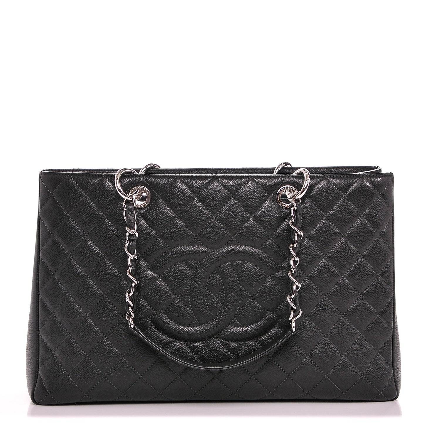 Caviar Quilted XL Grand Shopping Tote GST Grey