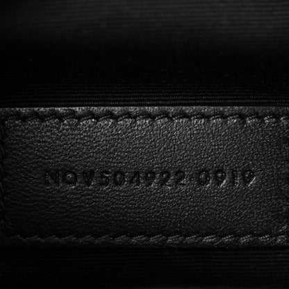 Saint Laurent Grain De Poudre Chevron Monogram Bill Pouch Black 7 of 7