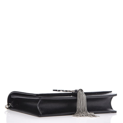 Saint Laurent Grain De Poudre Classic Monogram Kate Tassel Chain Wallet Black 4 of 12