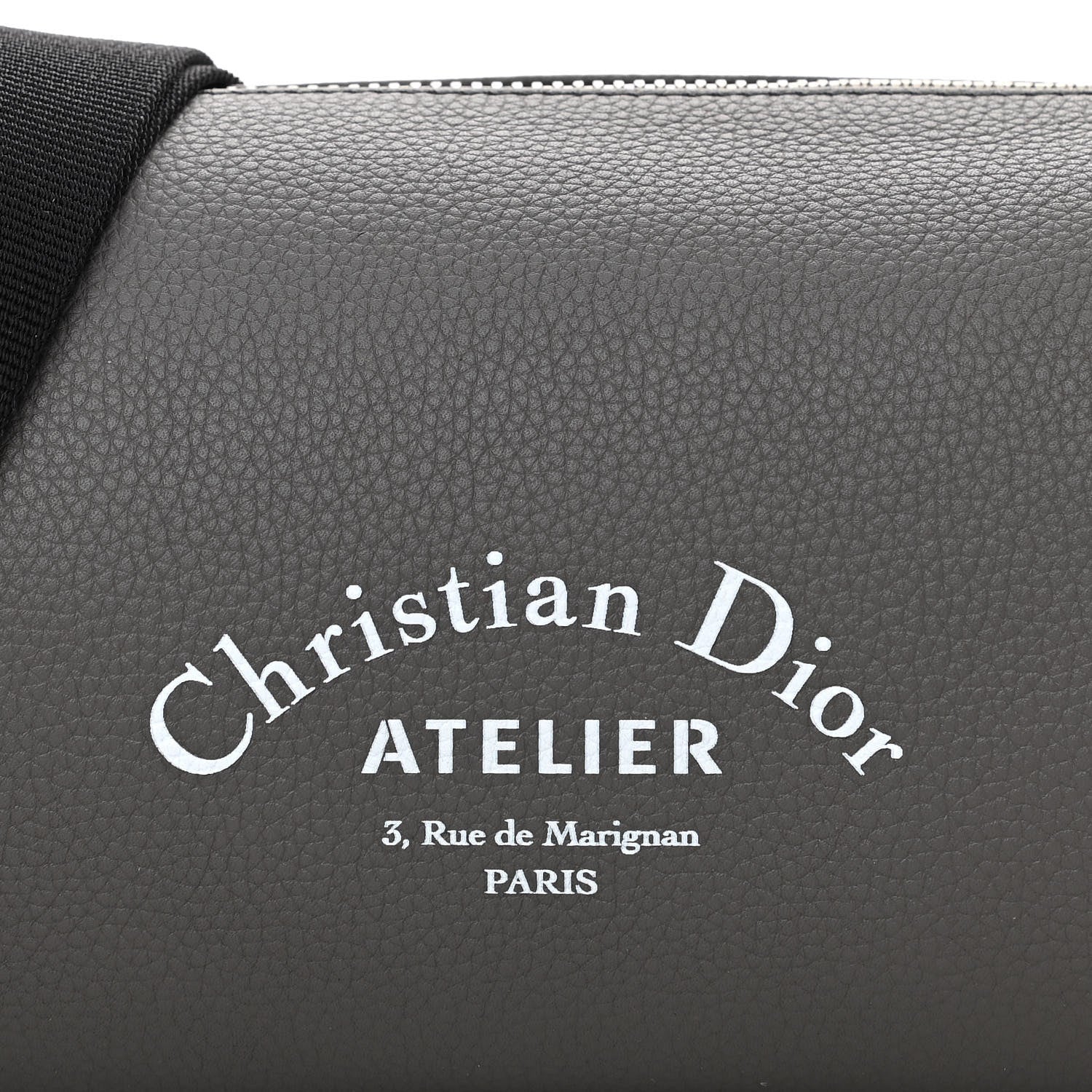 Christian Dior HOMME Grained Calfskin Mens Roller Pouch Grey 6 of 8