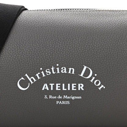Christian Dior HOMME Grained Calfskin Mens Roller Pouch Grey 6 of 8
