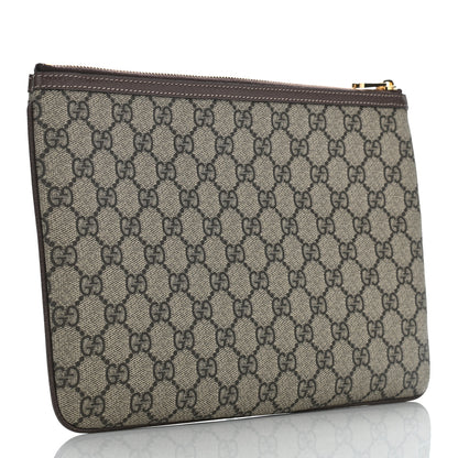 Gucci GG Supreme Monogram Large Ophidia Pouch Clutch Brown 3 of 9