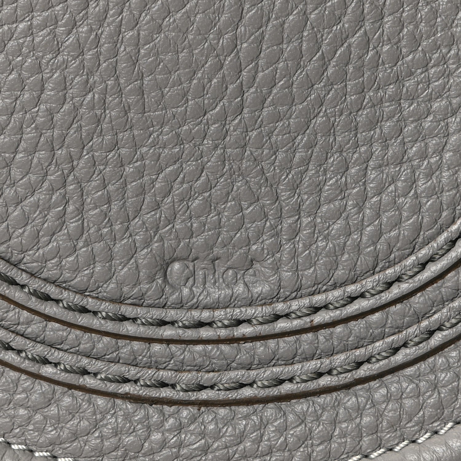Chloe Calfskin Mini Marcie Round Crossbody Bag Cashmere Grey 7 of 9