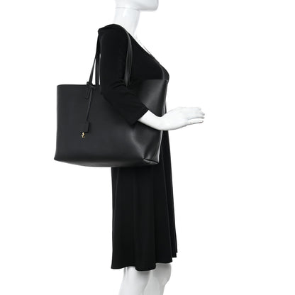 Saint Laurent Calfskin Large Shopping Tote Black 2 of 12