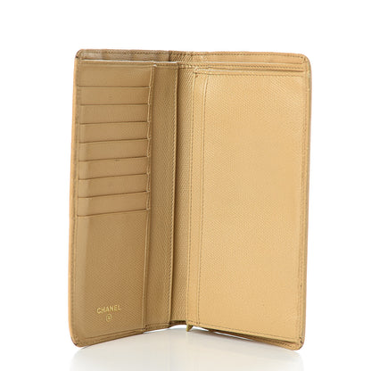 Chanel Grained Calfskin CC Button Yen Wallet Beige 5 of 20
