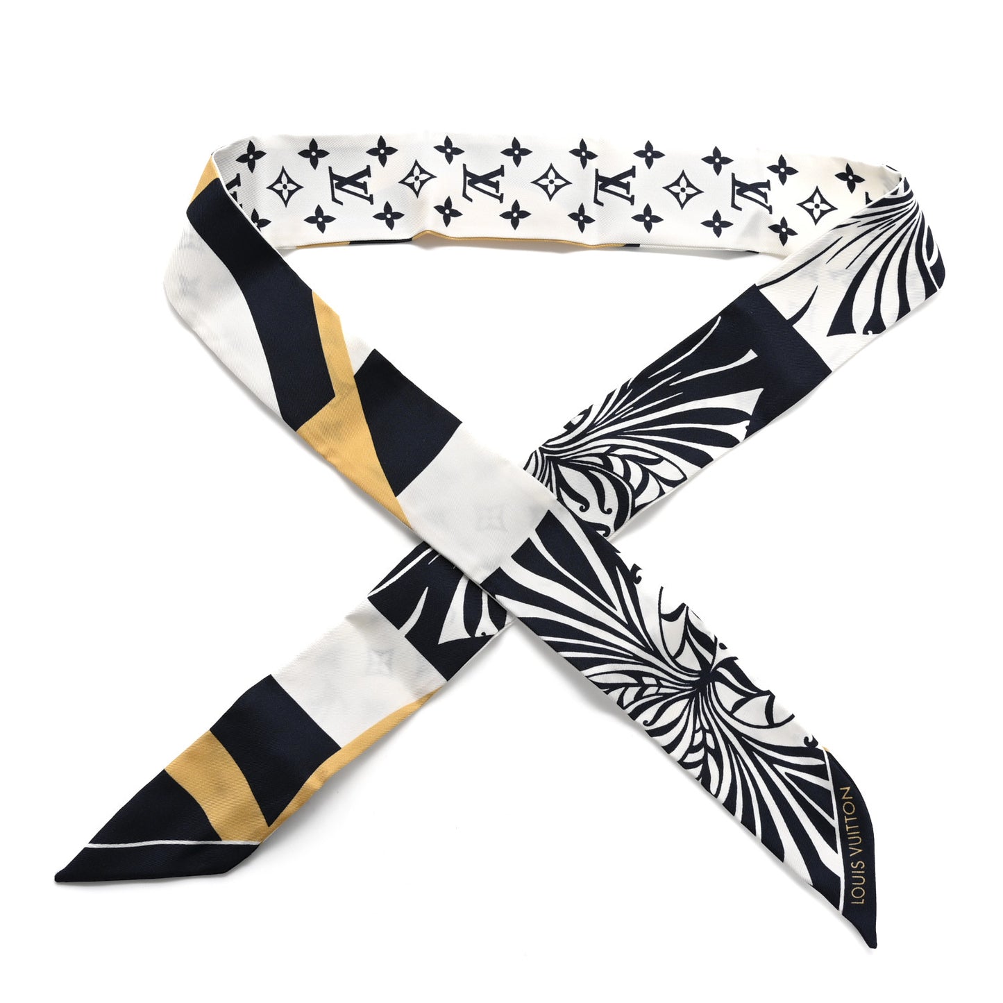 Silk Graphic Monogram Blason BB Bandeau Blue