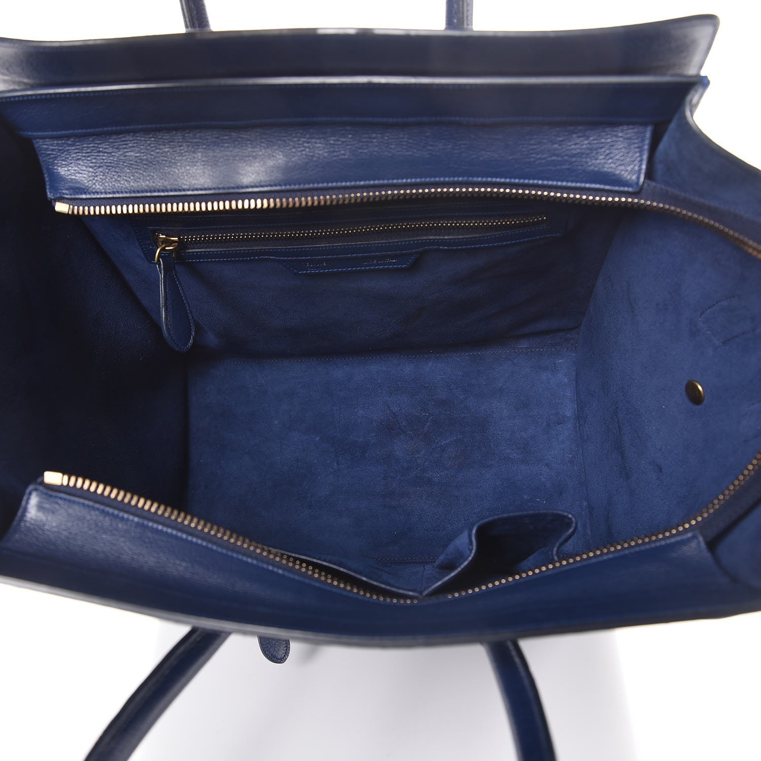 Celine Drummed Calfskin Mini Luggage Ink 5 of 18