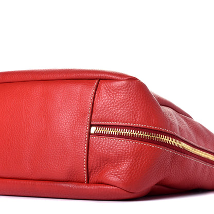 Prada Vitello Daino Side Zip Pocket Hobo Fuoco 8 of 9