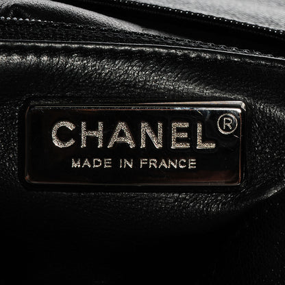 Chanel Metallic Goatskin Luxe Ligne Flap Bag Black 5 of 7