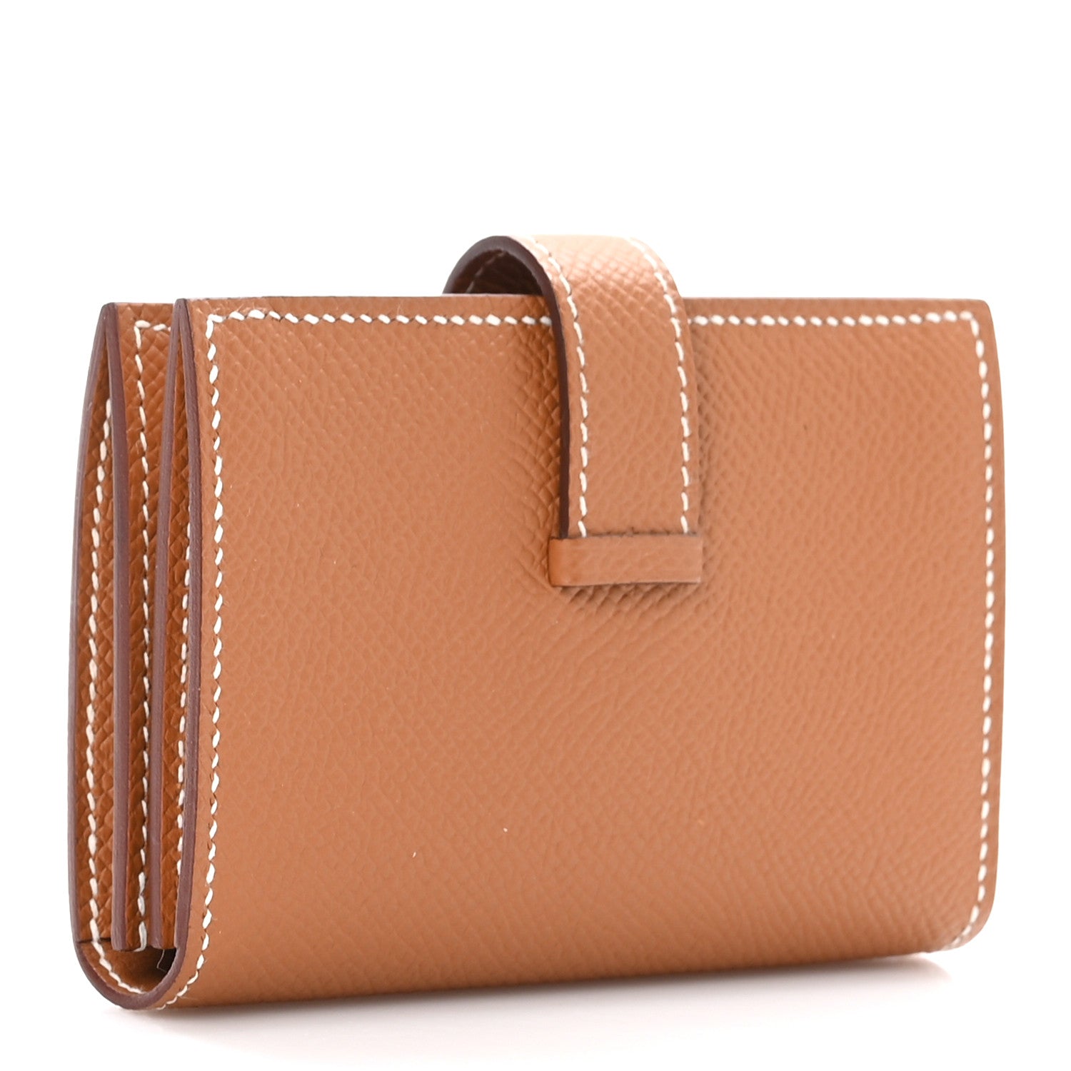 Hermes Epsom Bearn Card Holder Wallet Gold 3 of 11
