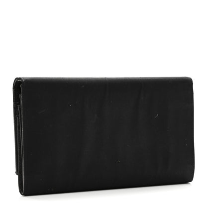 Prada Tessuto Nylon Continental Flap Wallet Black 3 of 10