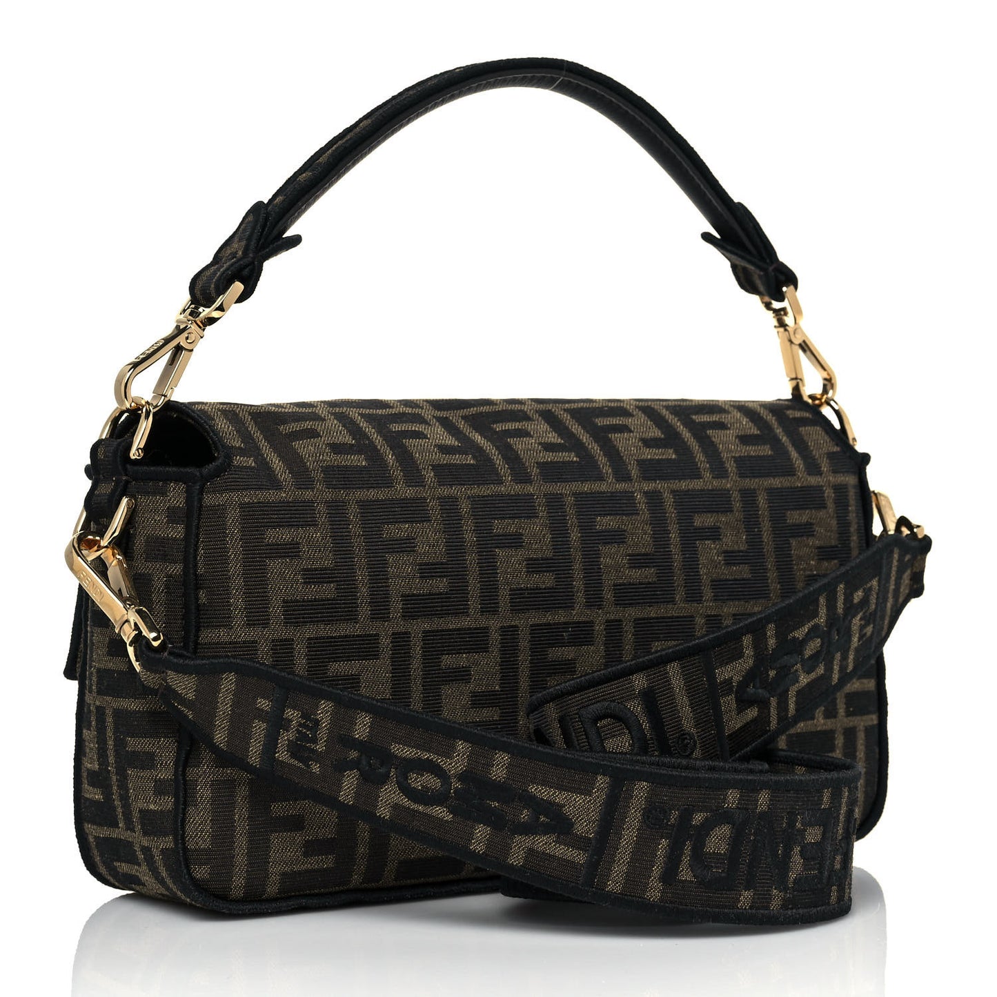 Fabric Jacquard FF 1974 Medium Baguette Tobacco Moro Black