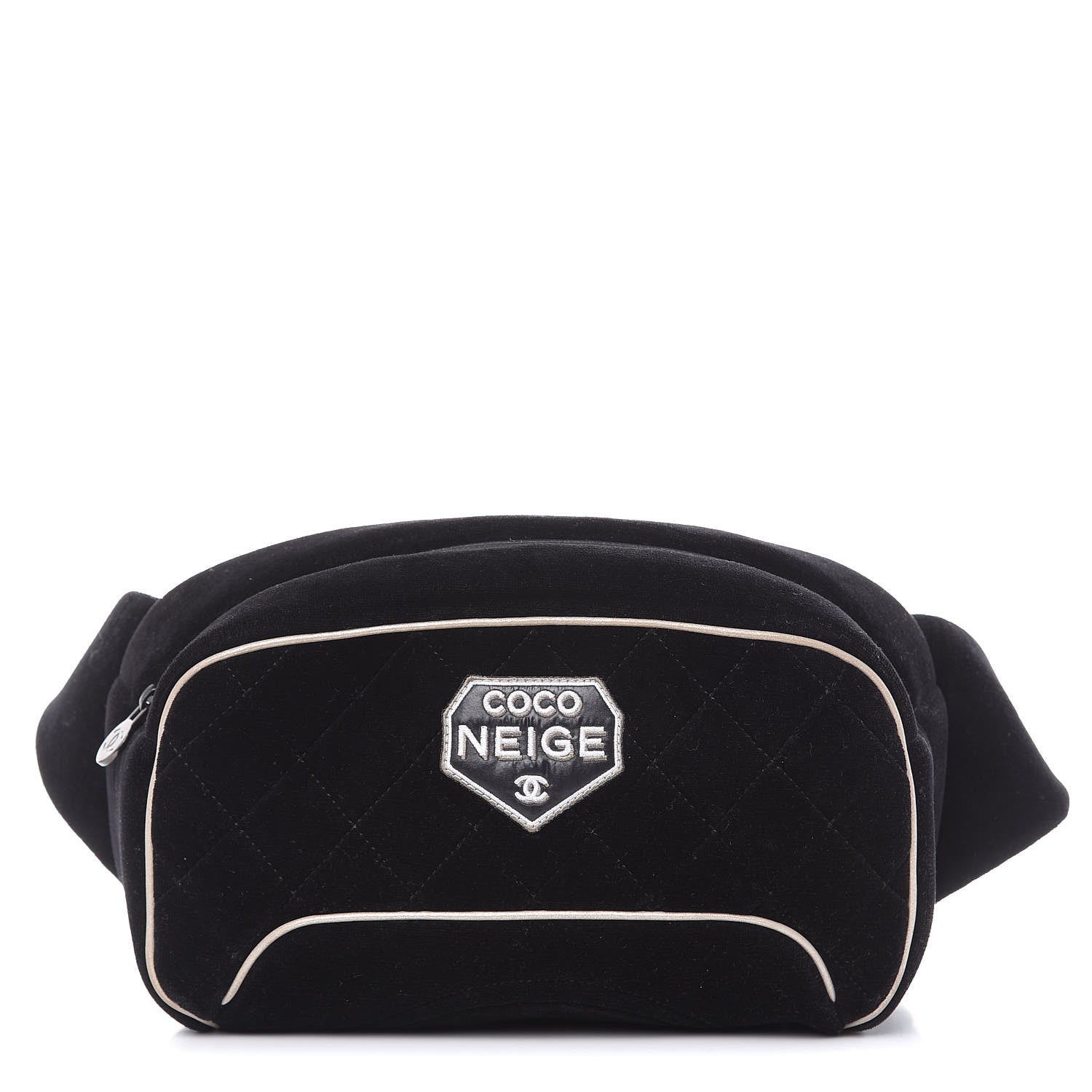 Chanel Velvet Quilted Coco Neige Waist Bag Black 1 of 11