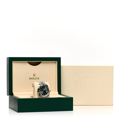Rolex Stainless Steel 18K White Gold 41mm Oyster Perpetual Datejust Watch Mint Green 126334 5 of 5