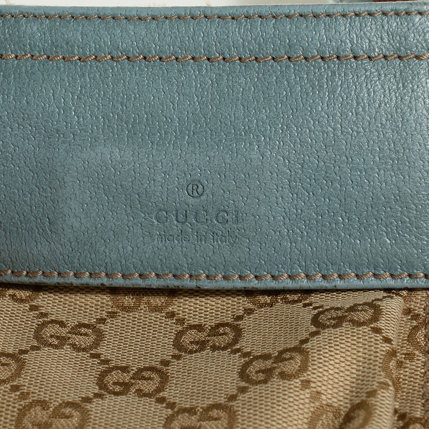 Gucci GG Monogram Web Double Pocket Belt Bag Blue 6 of 8