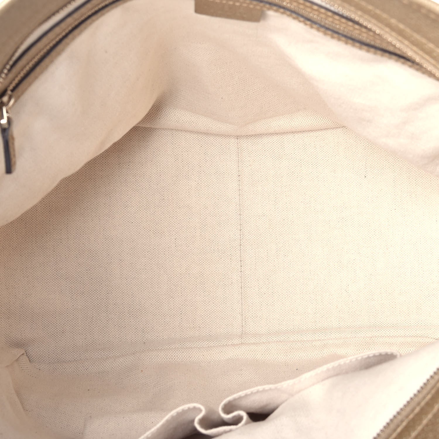 Gucci Monogram Medium Bree Zippered Tote Beige Golden Beige 5 of 9