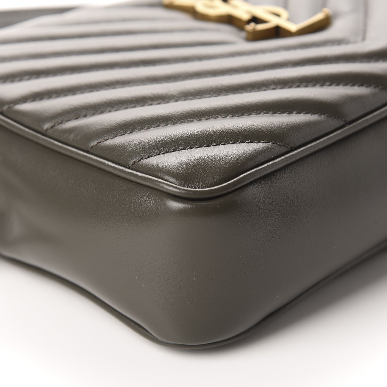 Saint Laurent Calfskin Matelasse Monogram Lou Camera Bag Sea Pebble 6 of 10