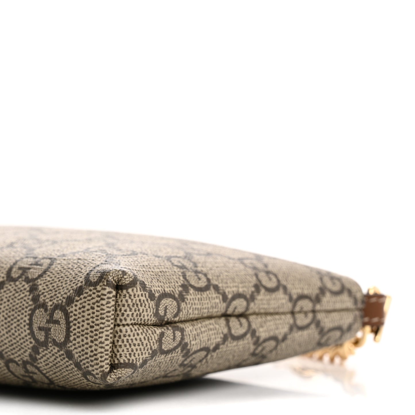 GG Supreme Monogram Wrist Wallet  Brown