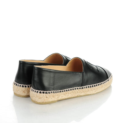 Chanel Lambskin CC Espadrilles 38 Black 4 of 8