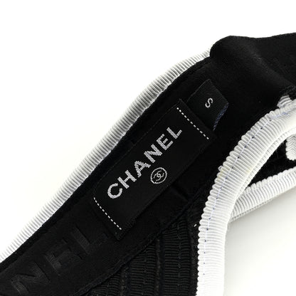 Chanel Abaca Cotton Ribbon Visor S Black 7 of 7