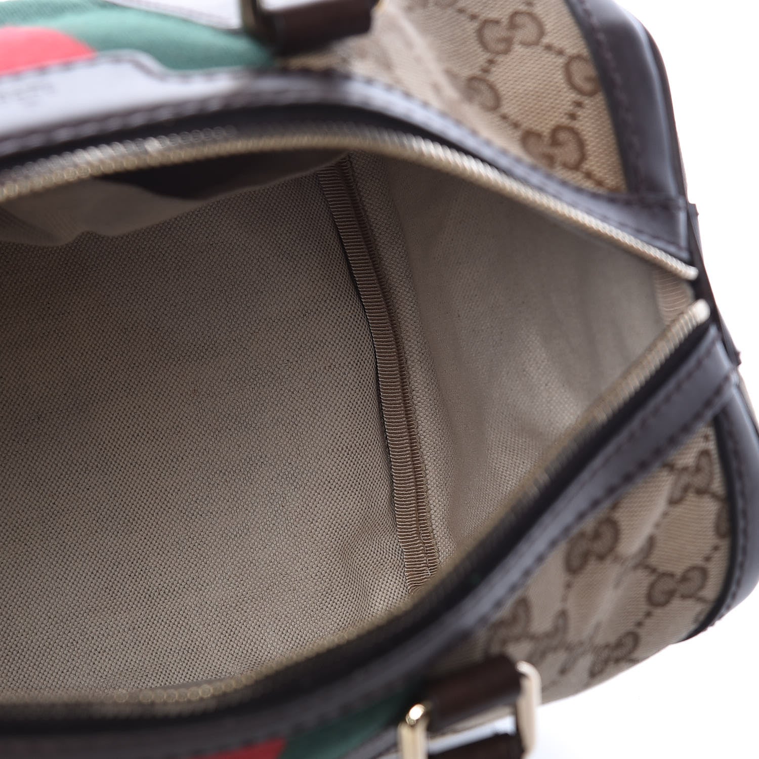 Gucci Monogram Vintage Web Medium Boston Dark Brown 15 of 15