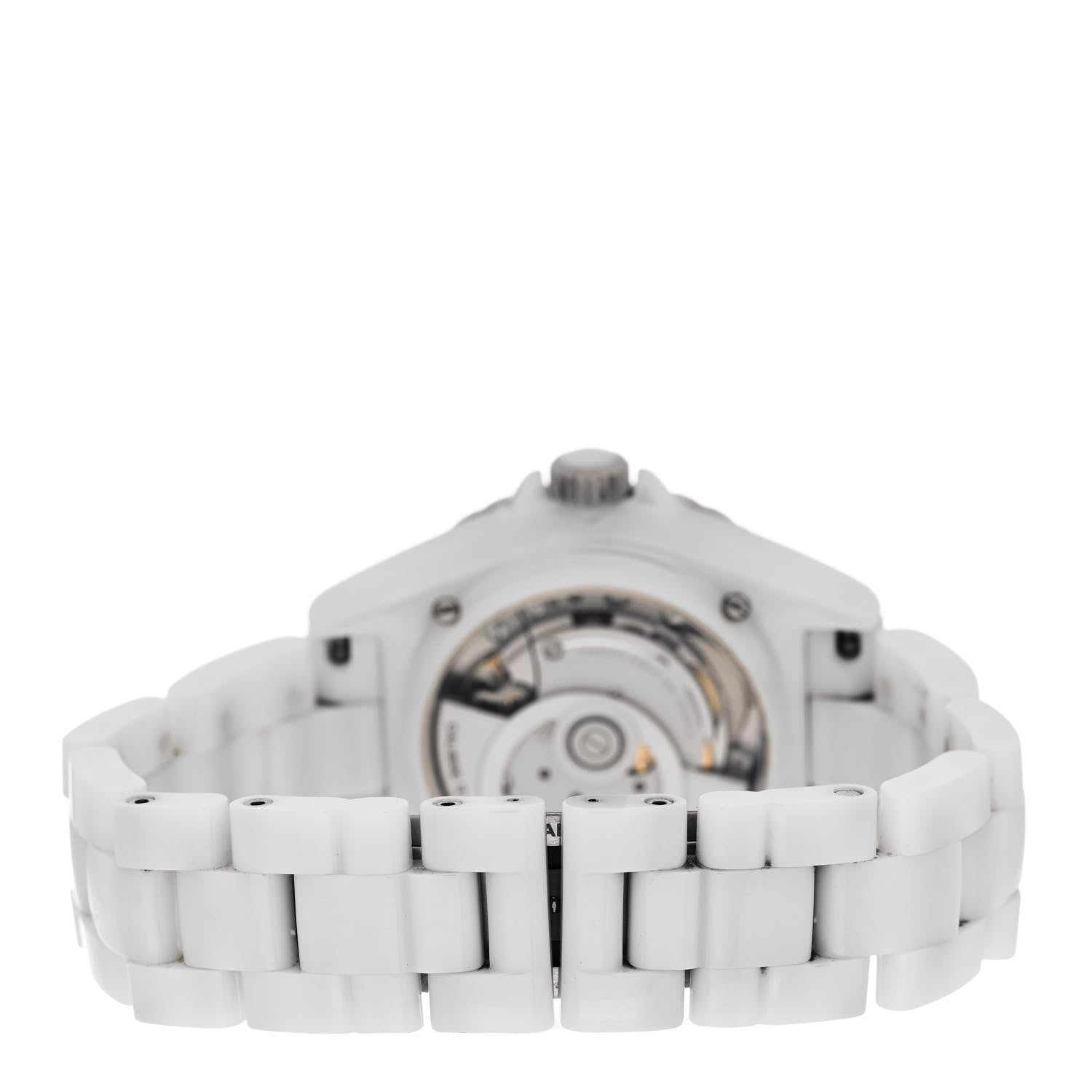 Chanel Stainless Steel Ceramic Diamond Bezel 38mm J12 Automatic Watch White 3 of 5