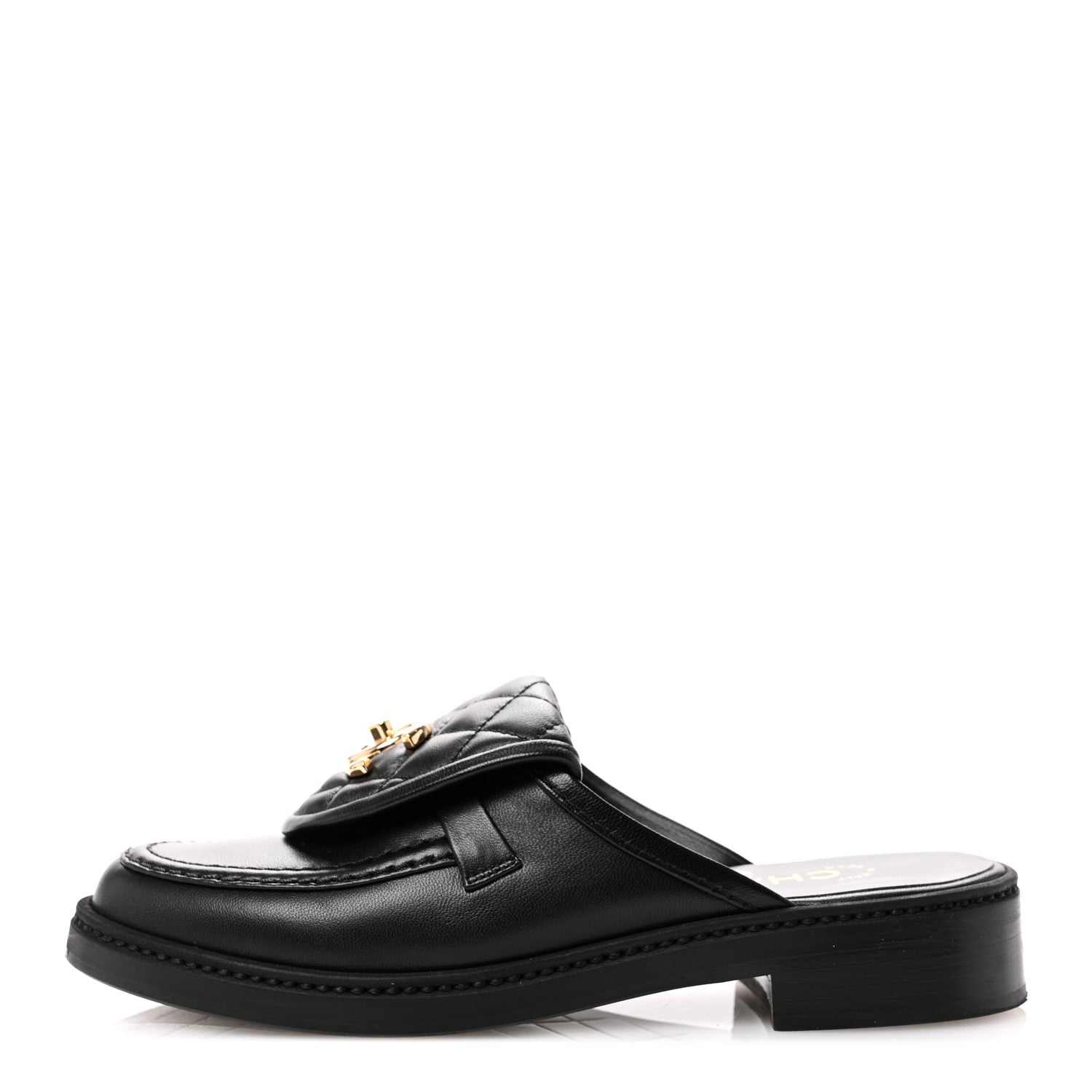 Chanel Lambskin Quilted CC Turnlock Mules 36 Black 1 of 12