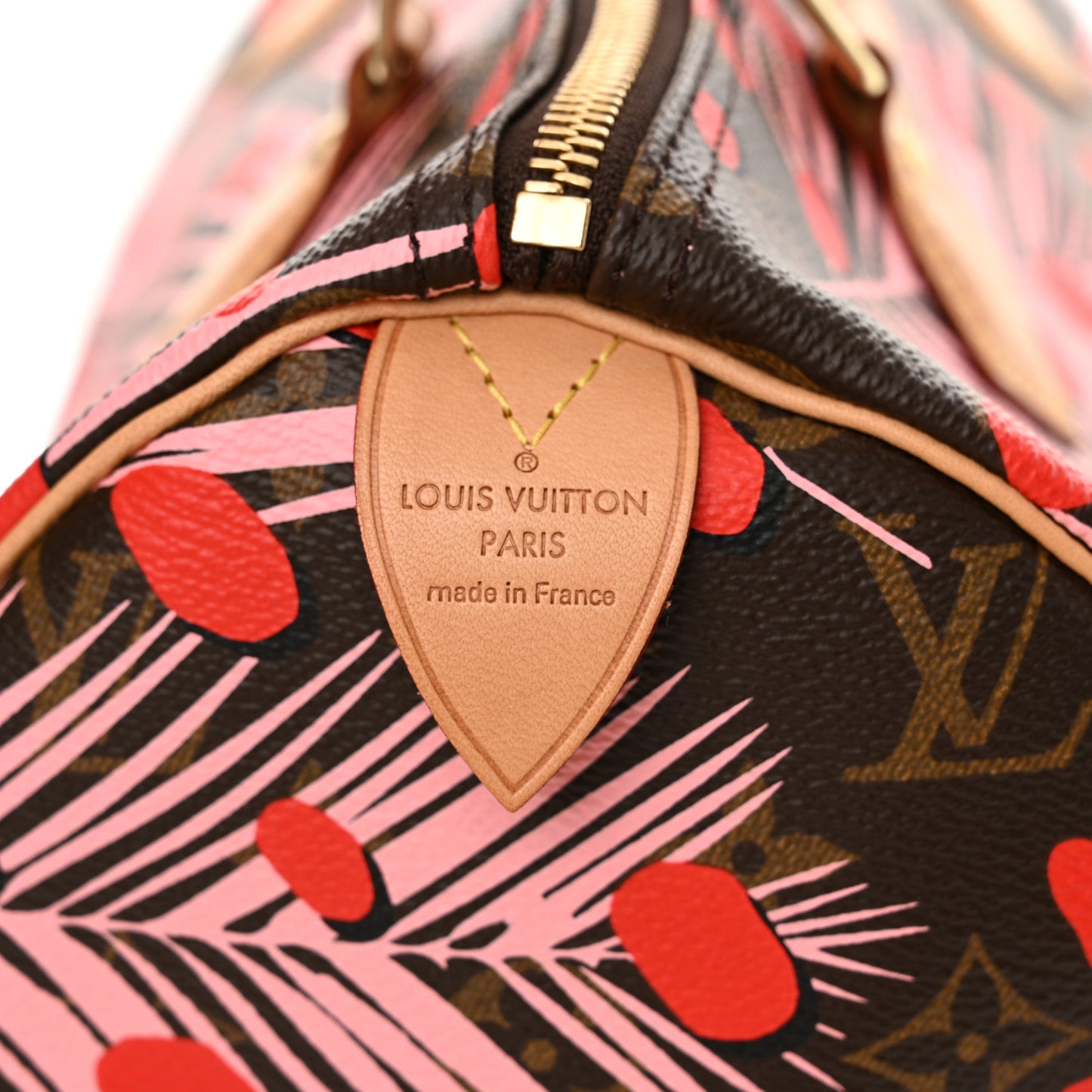 Monogram Jungle Dots Speedy 30 Sugar Pink Poppy