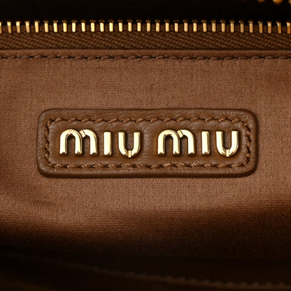 Miu Miu Nappa Matelasse Large Arcadie Top Handle Bag Caramel 6 of 10