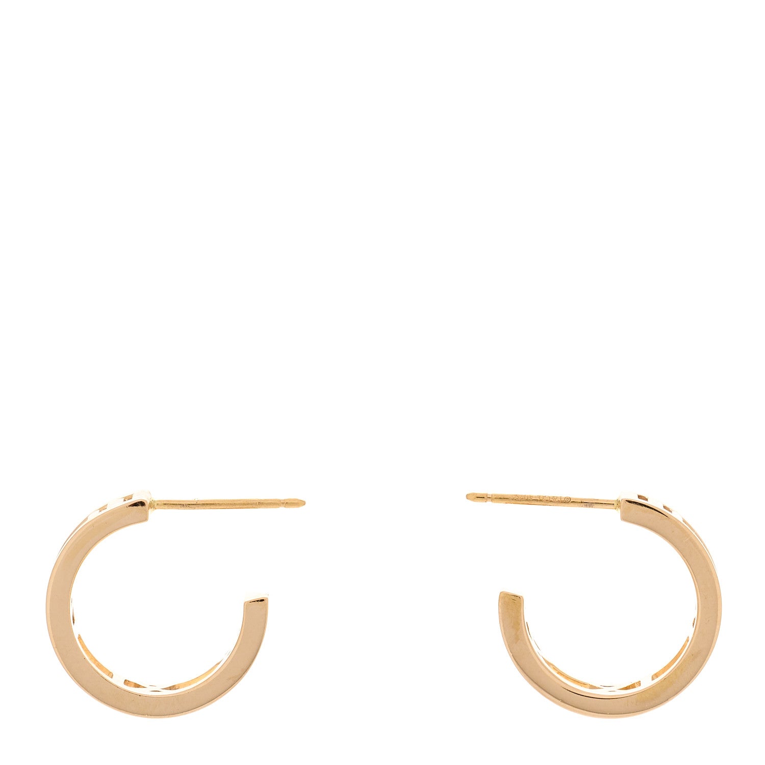 Tiffany 18K Rose Gold Mini Atlas Hoop Earrings 3 of 5