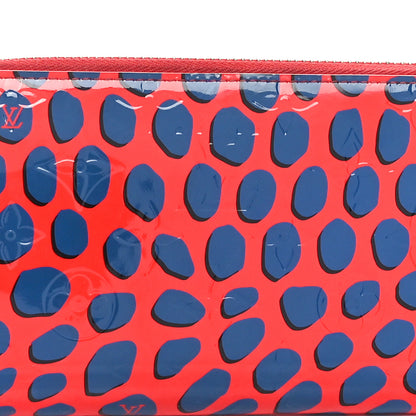 Louis Vuitton Vernis Jungle Dots Zippy Wallet Coquelicot Denim 7 of 10