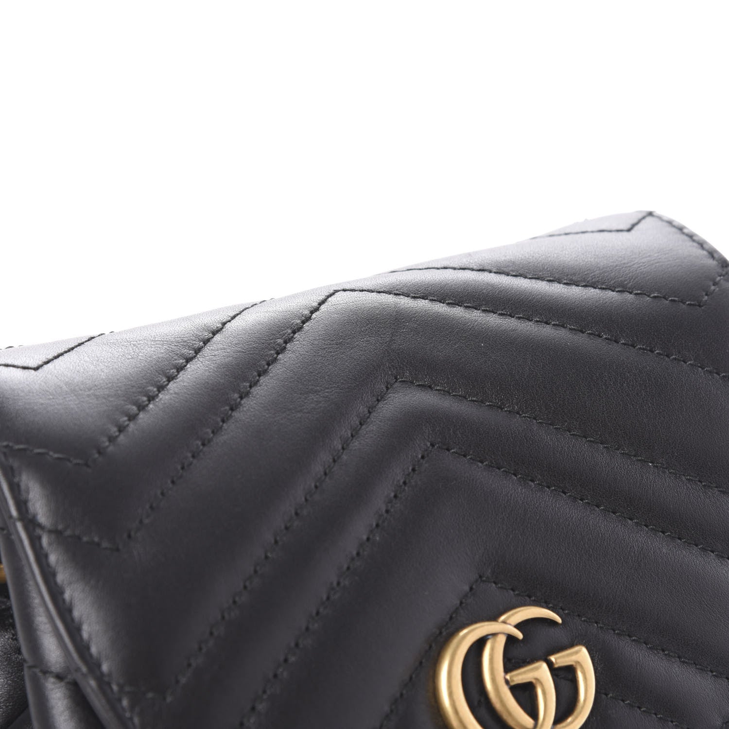 Gucci Calfskin Matelasse GG Marmont Flap Backpack Black 10 of 11