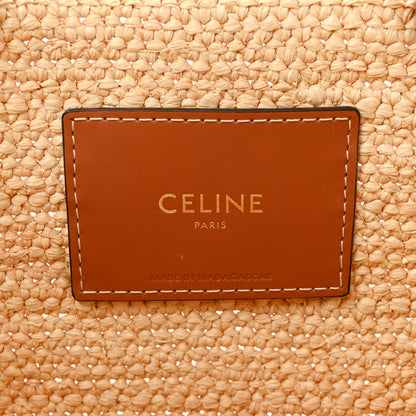 Celine Raffia Calfskin Triomphe Teen Panier Tan 7 of 12