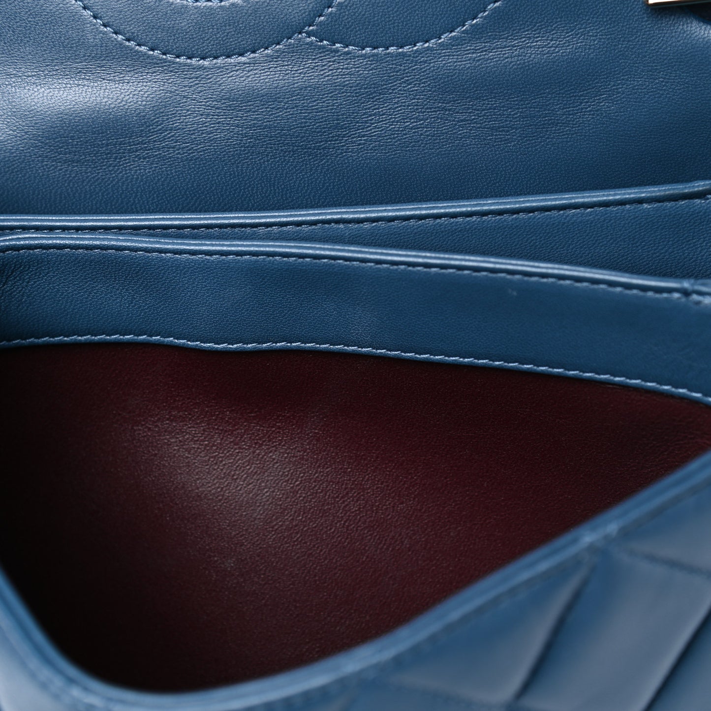 Lambskin Quilted Small Trendy CC Flap Dual Handle Bag Blue