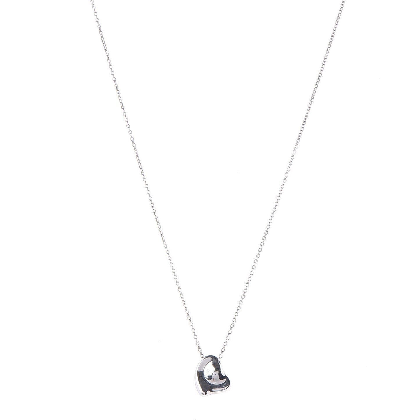 Sterling Silver Elsa Peretti Full Heart Pendant Necklace