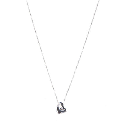 Tiffany Sterling Silver Elsa Peretti Full Heart Pendant Necklace 1 of 7